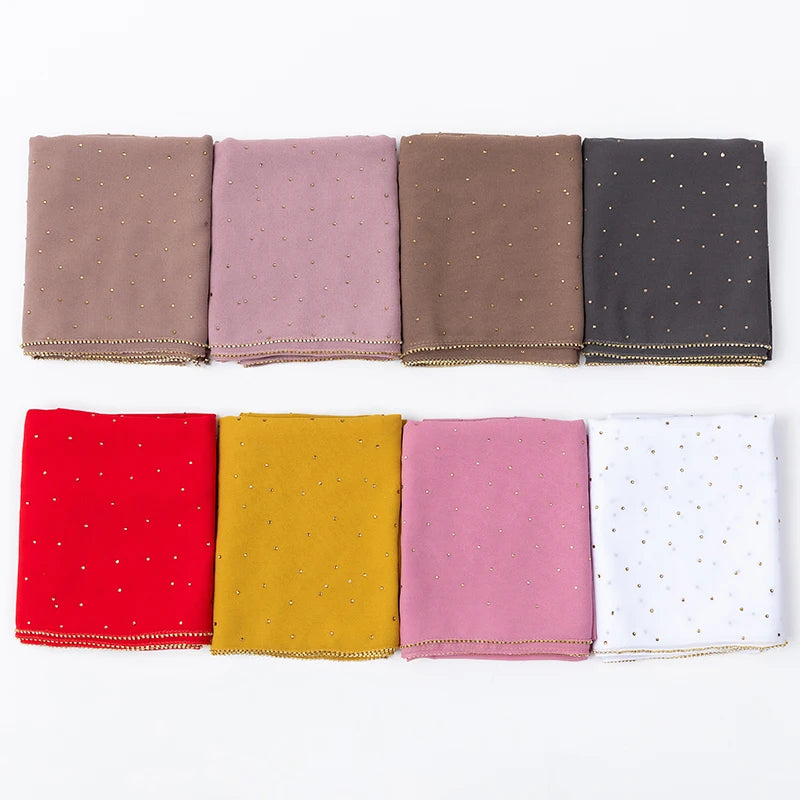 Muslim Underscarf Women Veil Hijab Bonnet Muslim Women Scarf Turbans Head For Women Women's Hijabs Diamond Headscarf Islamic