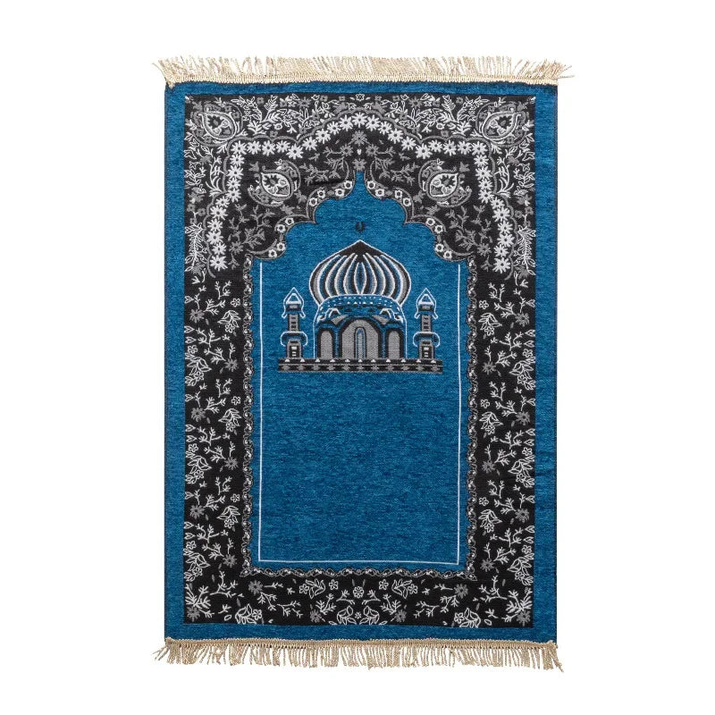 Women Men Muslim Prayer Rug Worship Kneel Printed Floor Mat Protable Travel Prayer Rugs Ramadan Gift Soft Islamic Prayer Rug