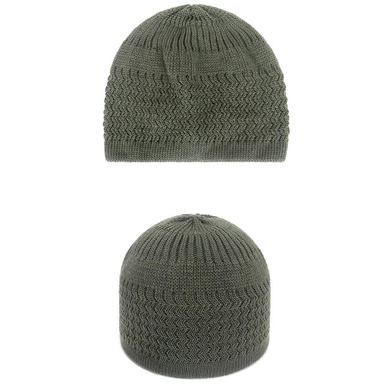 Winter Knitted Muslim Men Prayer Hats Unisex Beanies Cap Warm Islamic Ramadan Jewish Kippah Homme Hat Men's Wrap Head Caps