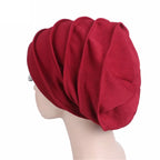 Women Turban Hat Beanies Hair Loss Headscarf Female Elastic Turban Hat Chemo Hat Head Wrap Muslim Hijabs