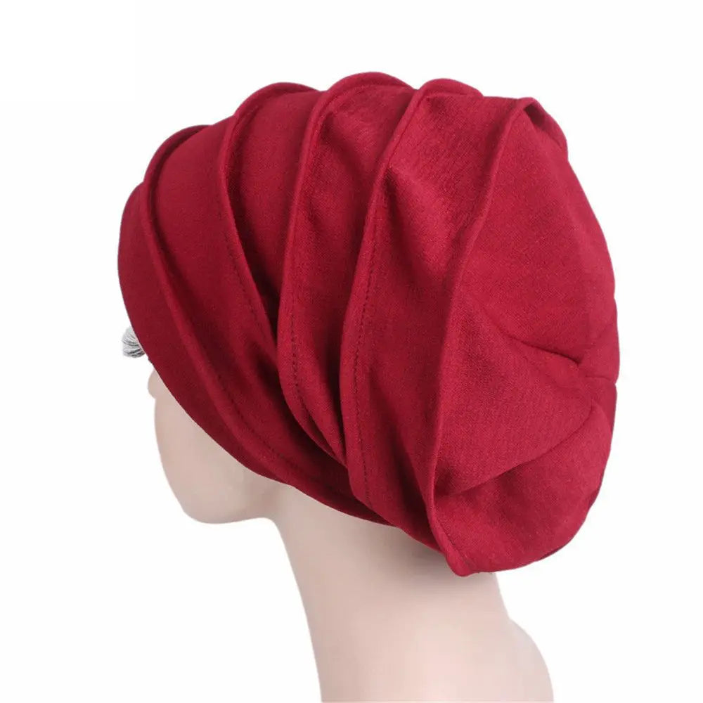 Women Turban Hat Beanies Hair Loss Headscarf Female Elastic Turban Hat Chemo Hat Head Wrap Muslim Hijabs