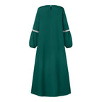 Women'S Muslim Dress Ramadan Muslim Clothes Elegant Solid Color Robe Abaya Dubai Turkey Islam Prayer Clothes Islam Women Dress