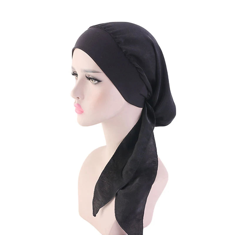 Women Cancer Head Scarf Chemo Hair Loss Hat Turban Pre-Tied Headwear Bandana New