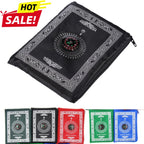 Prayer Rug Polyester Portable Braided Mats Simply Print with Compass In Pouch Travel Home New Style Mat Blanket 100x60cm