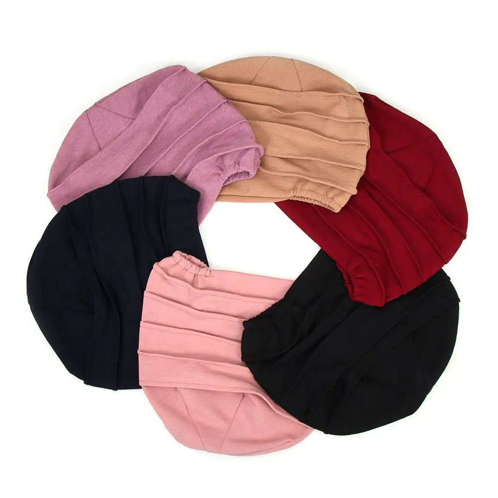 Women Turban Hat Beanies Hair Loss Headscarf Female Elastic Turban Hat Chemo Hat Head Wrap Muslim Hijabs