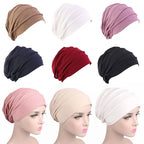 Women Turban Hat Beanies Hair Loss Headscarf Female Elastic Turban Hat Chemo Hat Head Wrap Muslim Hijabs