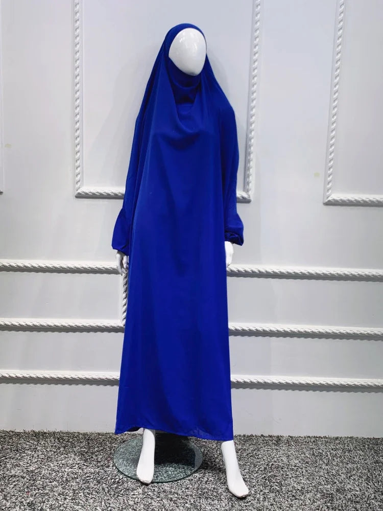 Eid Hooded Muslim Women Hijab Dress Prayer Garment Abaya Long Khimar Full Cover Ramadan Gown Abayas Islamic Clothes Niqab jilbab