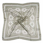 Women Scarf 70cm Black Hip Hop Bandana Kerchief Paisley Printed Hijab Headwear Wrist Hairwrap Square Scarves Print Handkerchief