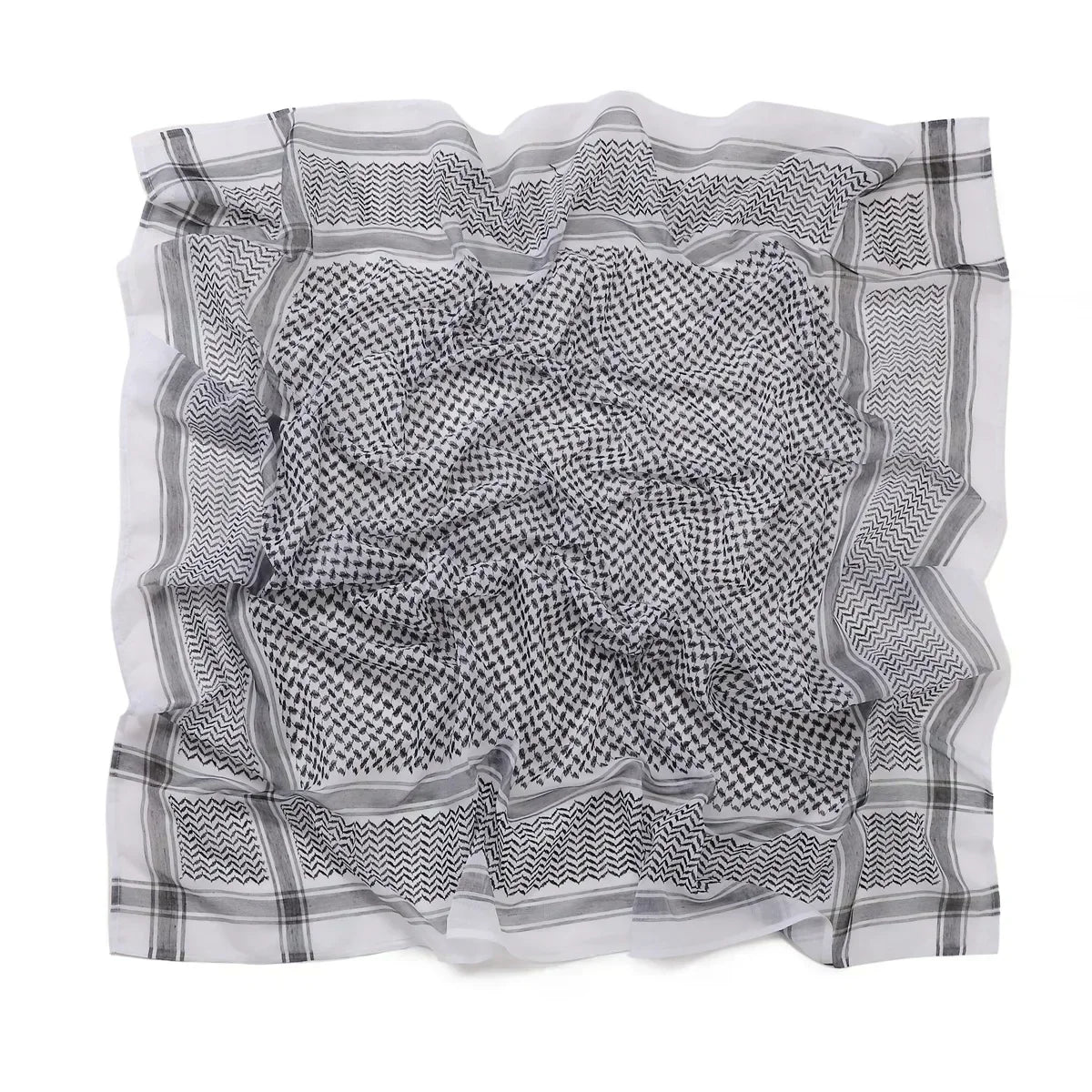 Arab Shemagh Muslim Keffiyeh Head Wrap Tactical Desert Head Neck Scarf Military Shawl Arabic Scarf Headwear with Agal Rope