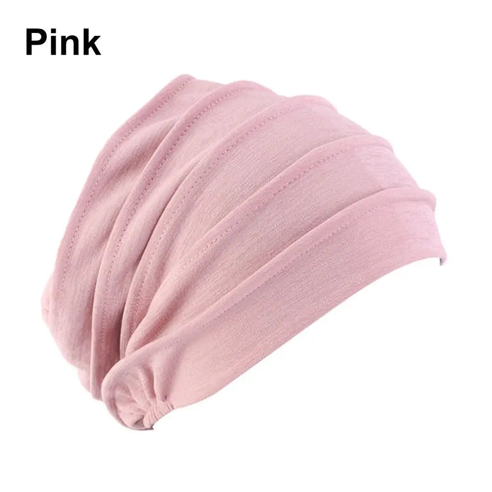 Women Turban Hat Beanies Hair Loss Headscarf Female Elastic Turban Hat Chemo Hat Head Wrap Muslim Hijabs