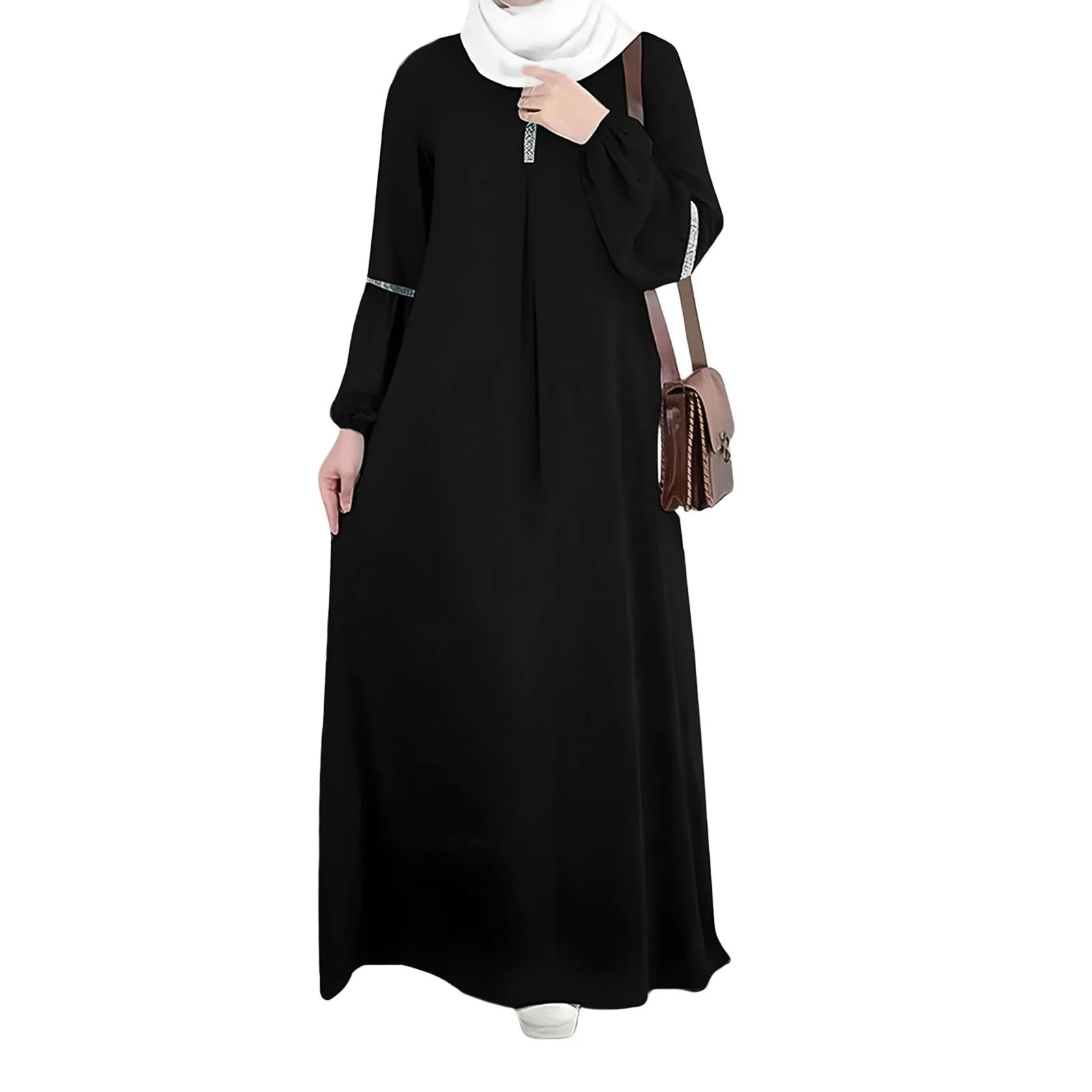 Women'S Muslim Dress Ramadan Muslim Clothes Elegant Solid Color Robe Abaya Dubai Turkey Islam Prayer Clothes Islam Women Dress
