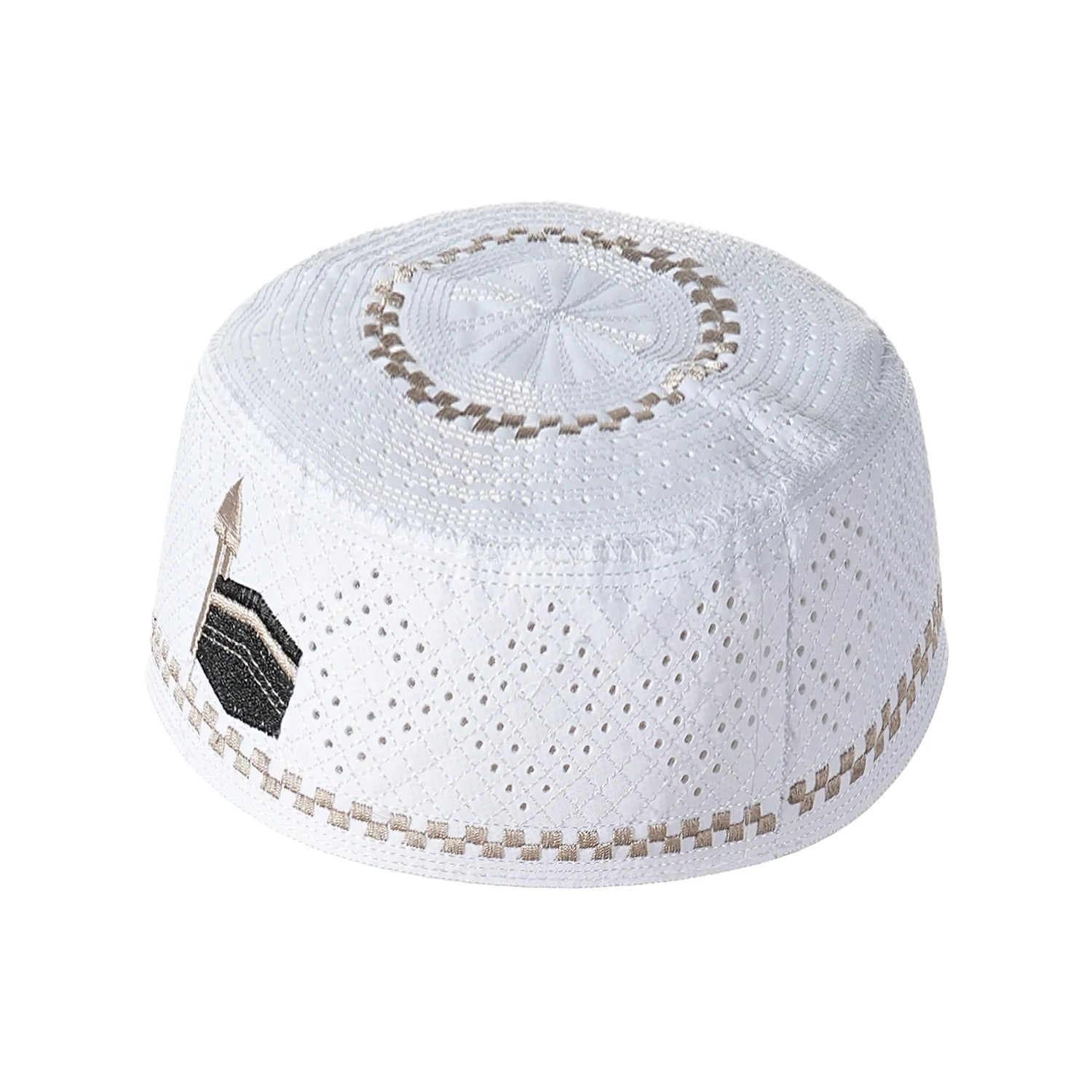 New Muslim Men Prayer Cap Hat Cotton Embroidery Leisure Saudi Arabia Islamic Hat Cap Men Headscarf Topkippot Turban Saudi Cap