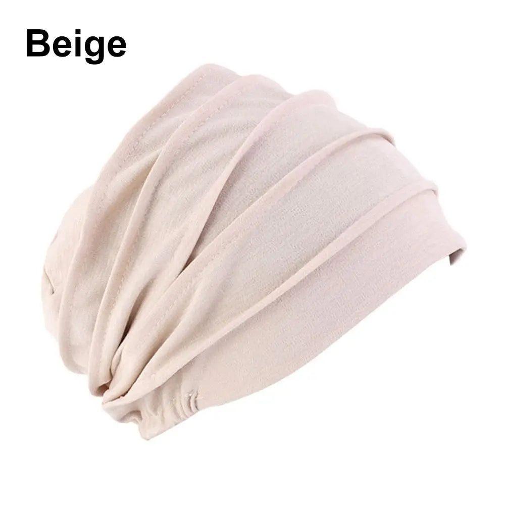 Women Turban Hat Beanies Hair Loss Headscarf Female Elastic Turban Hat Chemo Hat Head Wrap Muslim Hijabs