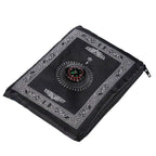 Prayer Rug Polyester Portable Braided Mats Simply Print with Compass In Pouch Travel Home New Style Mat Blanket 100x60cm