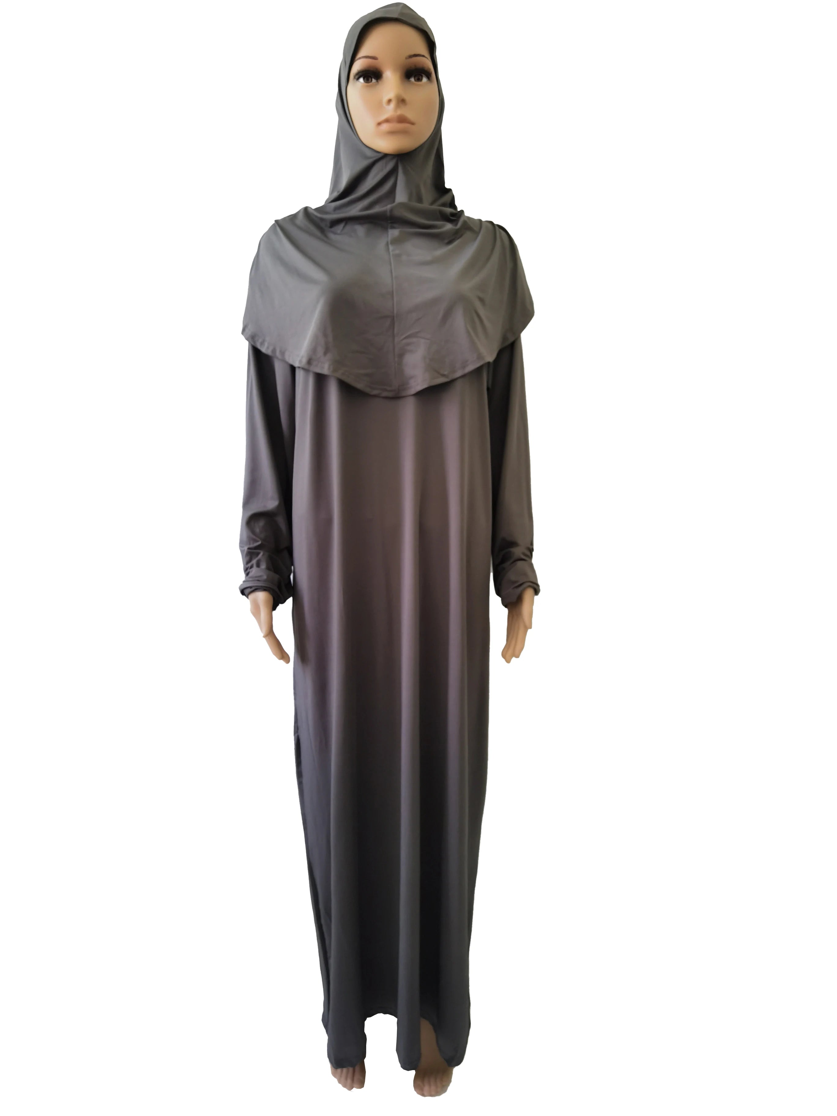 Women's Prayer Garment Ramadan Muslim Abaya Kaftan Women Jilbab with Hijab Abayat Islam Modest Dress Robe Islamic Arab Clothes