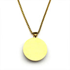 Islamic Arabic Allah God Glass Pendant Necklace for Men Women Stainless Steel Gold Color Geometric Muslim Chain Amulet Jewelry