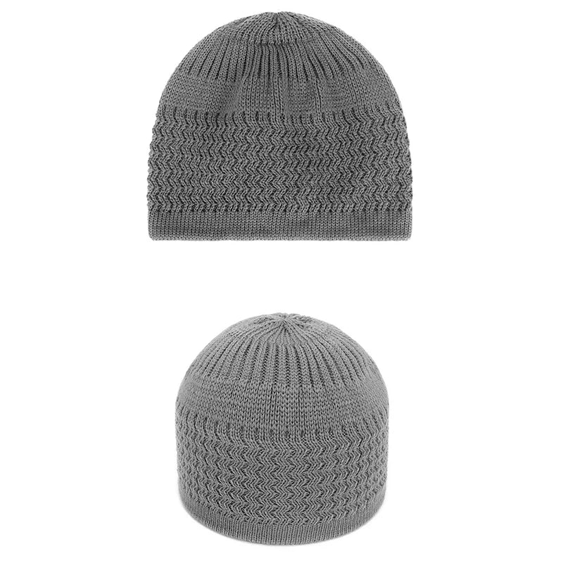 Winter Knitted Muslim Men Prayer Hats Unisex Beanies Cap Warm Islamic Ramadan Jewish Kippah Homme Hat Men's Wrap Head Caps