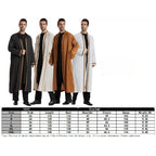 Islam Men's Jubba Thobe Kimono Cardigan Muslim Dress Arabic Robe Djellaba Eid Ramadan Saudi Dubai Turkey Morocco Kaftan Gown