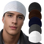 Muslim Men Prayer Hats Unisex Winter Warm Knitted Beanie Cap Islam Jewish India Caps Musulman Arab Men's Kippah Homme Hat
