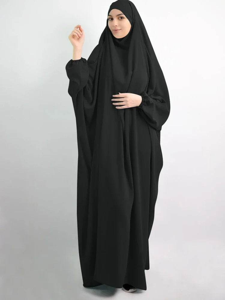 Eid Hooded Muslim Women Hijab Dress Prayer Garment Abaya Long Khimar Full Cover Ramadan Gown Abayas Islamic Clothes Niqab jilbab