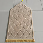 Flannel Prayer Mat Worship Blanket Worship Kneel Embossing Floor Carpets Non-slip Soft Portable Travel Prayer Rug Ramadan Gift