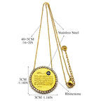 Islamic Muslim Arabic Quran Turkish Evil Eyes Pendant Necklace for Women Men Stainless Steel Gold Color Allah Rhinestone Jewelry