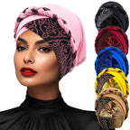 Head Scarf for Muslim Women Turban Cap Ladies Islamic Print Bonnet Hat Braid Headband Turbante Mujer Beanies Hats
