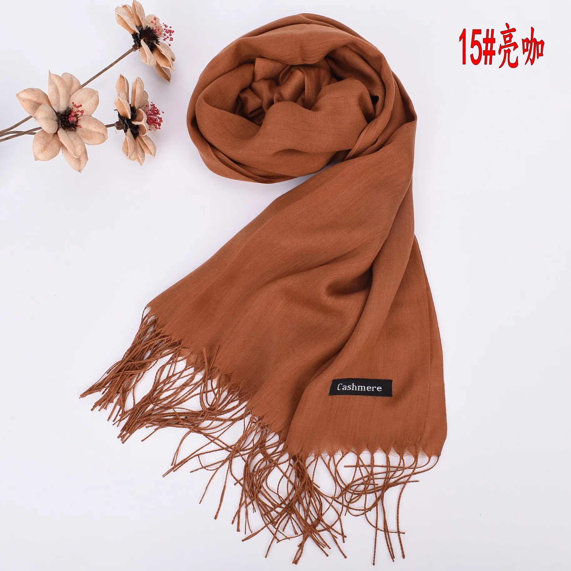 New autumn and winter solid color scarf for both men and women, 100g single color headscarf shawl