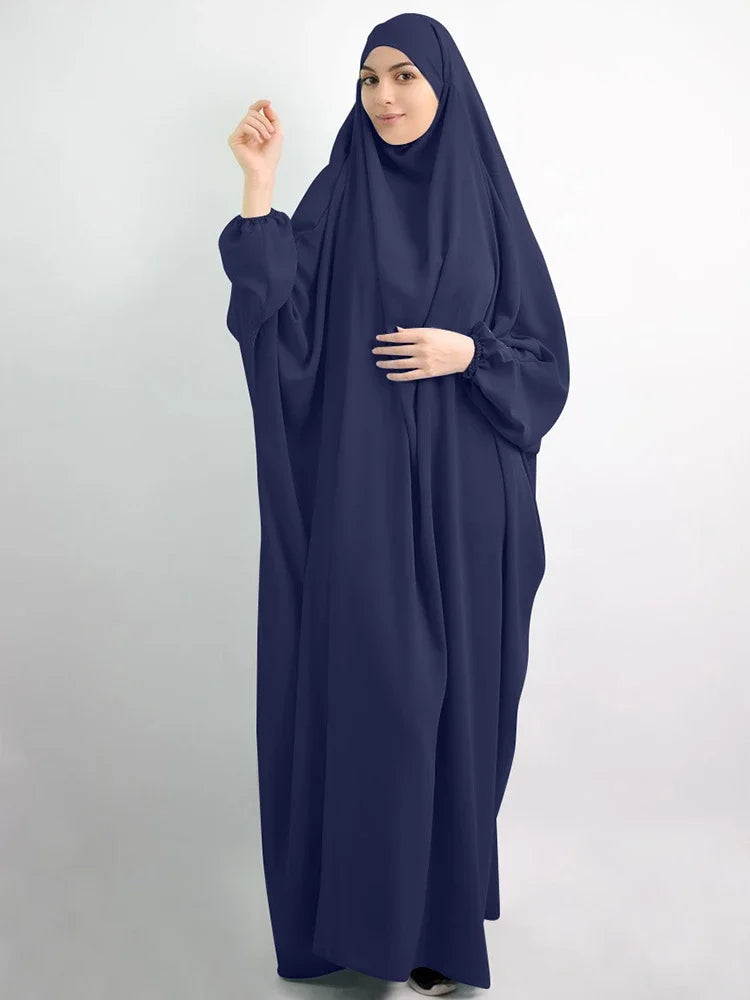 Eid Hooded Muslim Women Hijab Dress Prayer Garment Abaya Long Khimar Full Cover Ramadan Gown Abayas Islamic Clothes Niqab jilbab