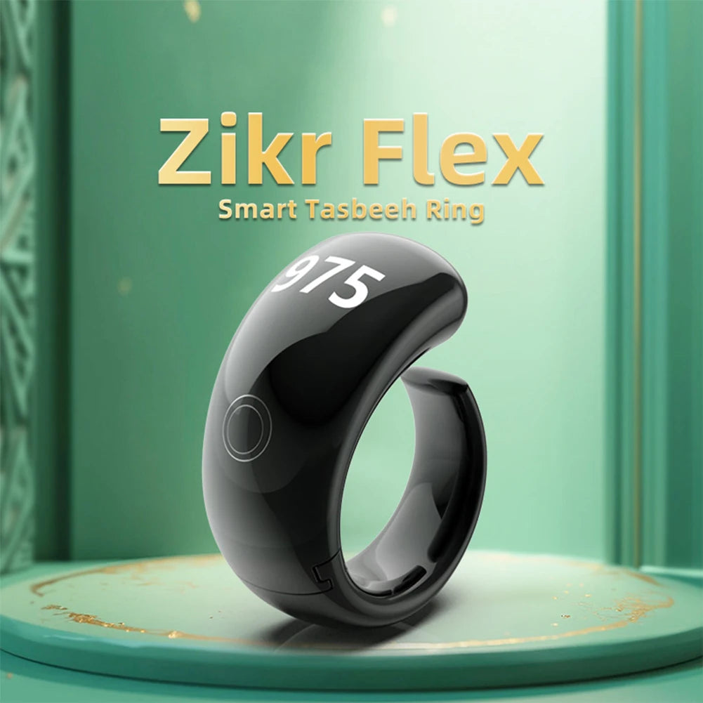 1 Pcs Tasbih Adjustable Sizing For Zikr Smart Ring Clock  Adjustable Long-lasting Battery  Waterproof Prayer Reminder Supplies