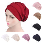 Women Turban Hat Beanies Hair Loss Headscarf Female Elastic Turban Hat Chemo Hat Head Wrap Muslim Hijabs