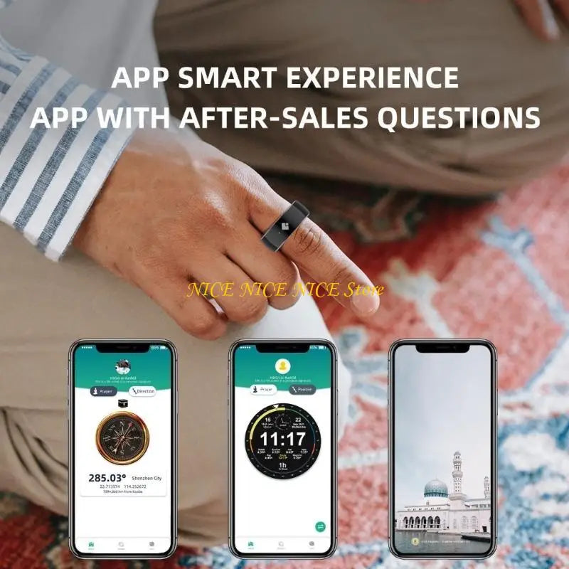 Multifunctional Tasbih Counter Rings Counter Islamic Prayer Reminder Finger Counter Multifunctional Display Device Gift