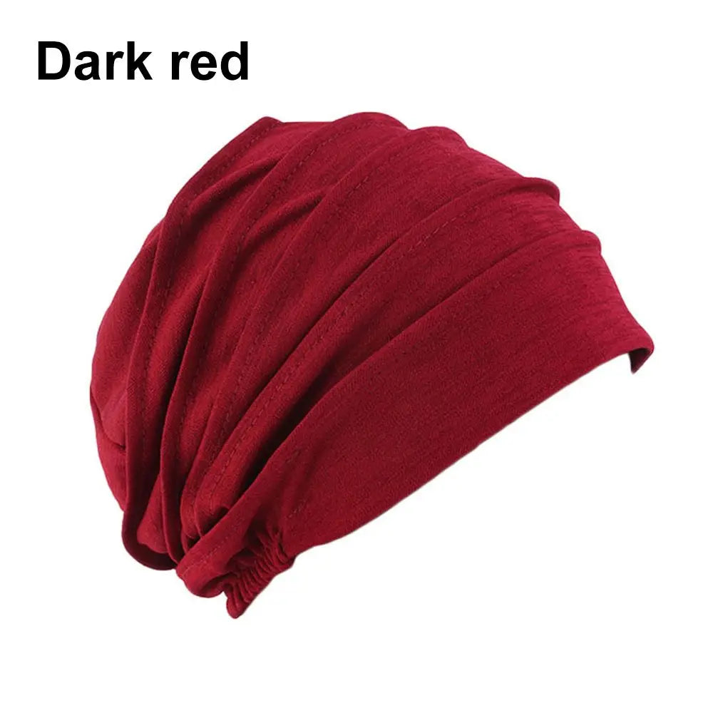 Women Turban Hat Beanies Hair Loss Headscarf Female Elastic Turban Hat Chemo Hat Head Wrap Muslim Hijabs