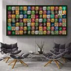 Islamic Calligraphy Canvas Painting Art The 99 Names Of God The Most Beautiful Names Of Allah Posters for Living Room Decor