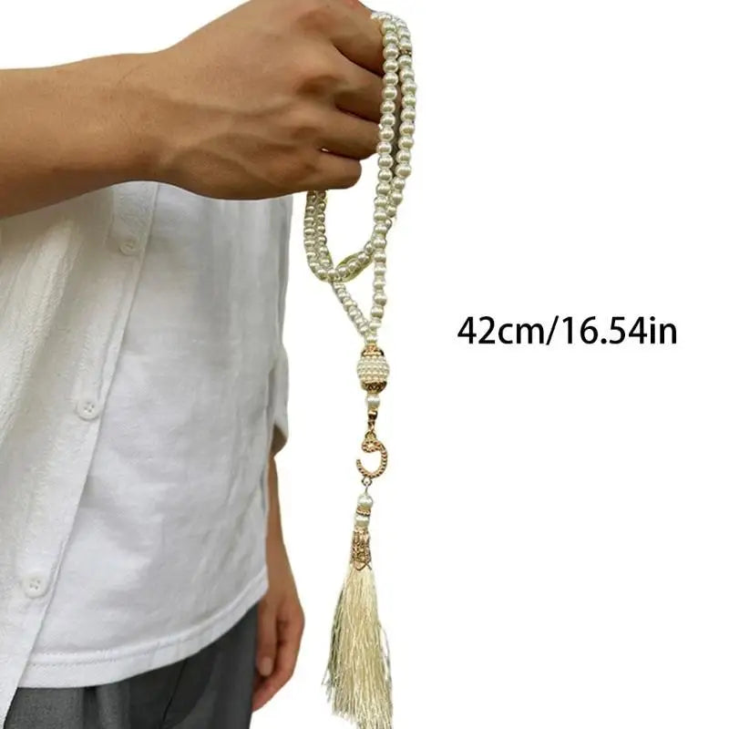 39BB 99 Beads Tasbih Beads Muslims Prayer Artificial Pearls Bead Smoothly Finish For Religious Experience And Serenity