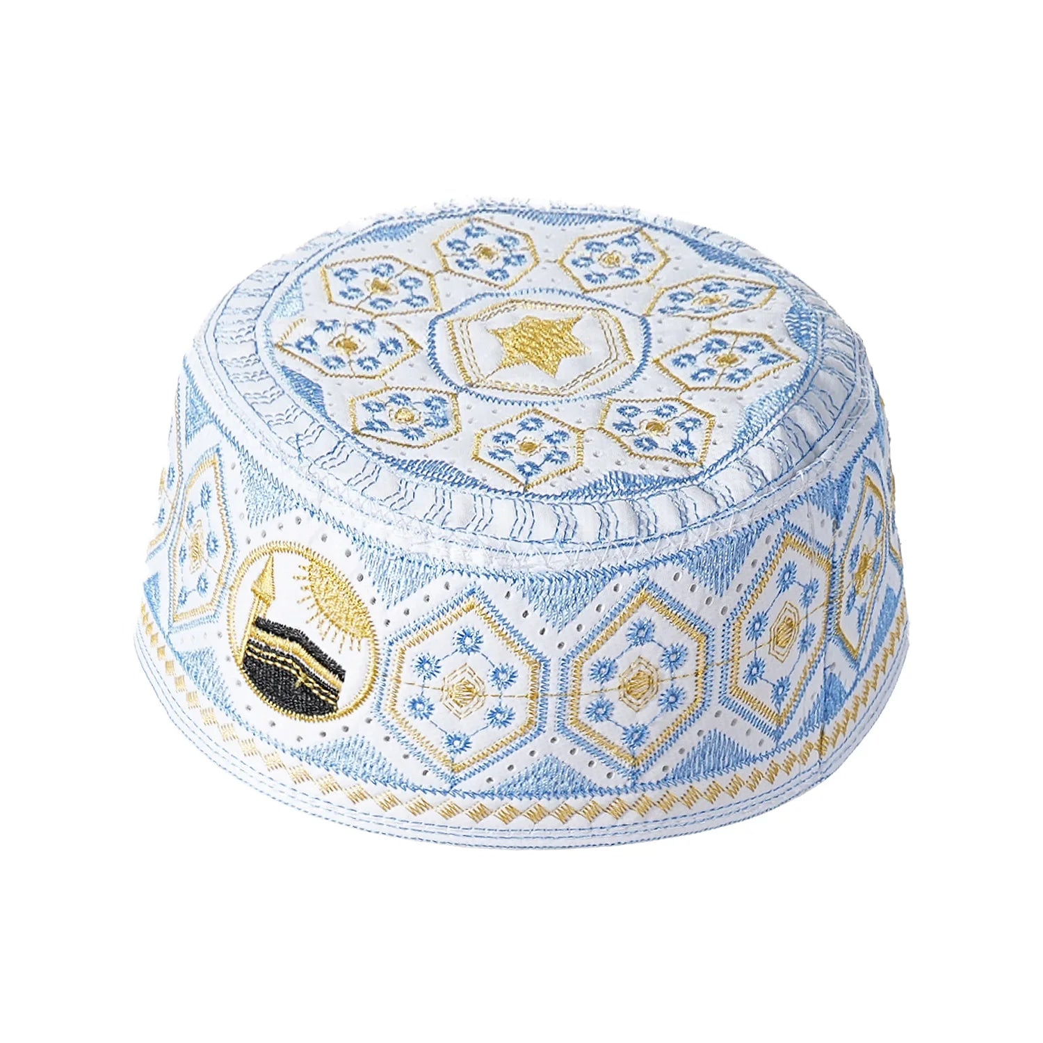 New Muslim Men Prayer Cap Hat Cotton Embroidery Leisure Saudi Arabia Islamic Hat Cap Men Headscarf Topkippot Turban Saudi Cap