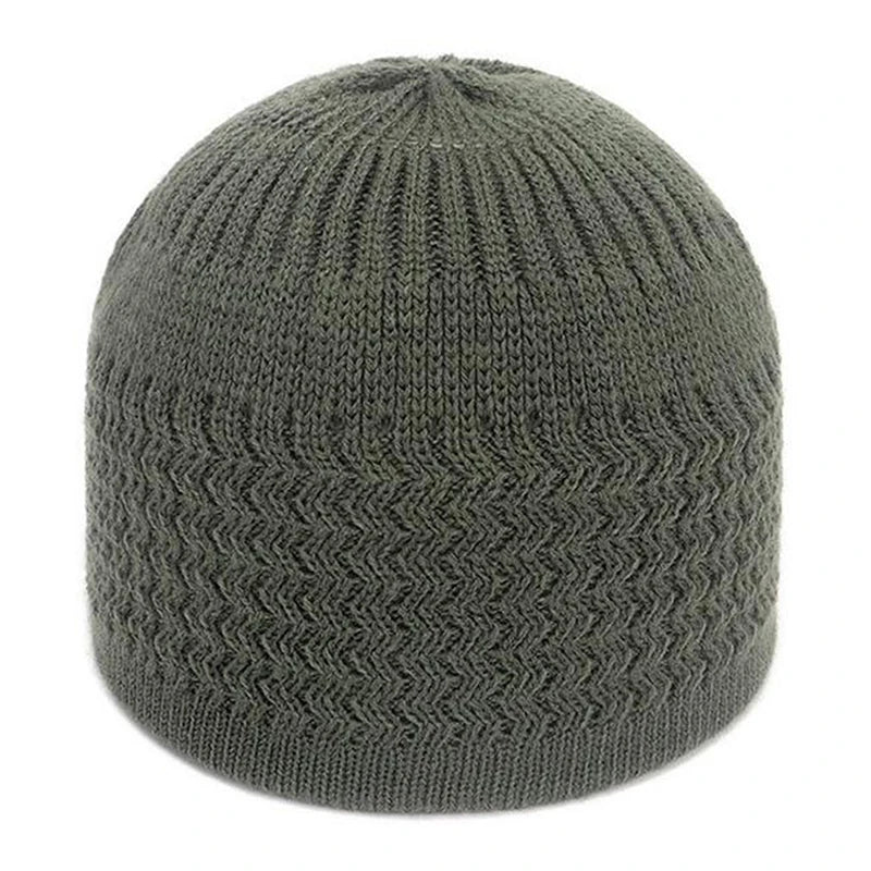 1pc Men's Casual Knitted Muslim Women Prayer Hats Winter Warm Beanies Cap Islamic Ramadan