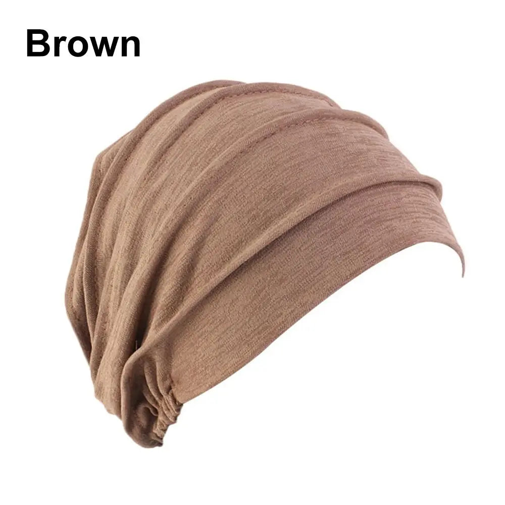 Women Turban Hat Beanies Hair Loss Headscarf Female Elastic Turban Hat Chemo Hat Head Wrap Muslim Hijabs