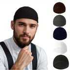 1pc Men's Lightweight Breathable Mesh Arab Prayer Hat Summer Mubarak Muslim Taqiyah Cap for Ramadan,Eid Casual Wear